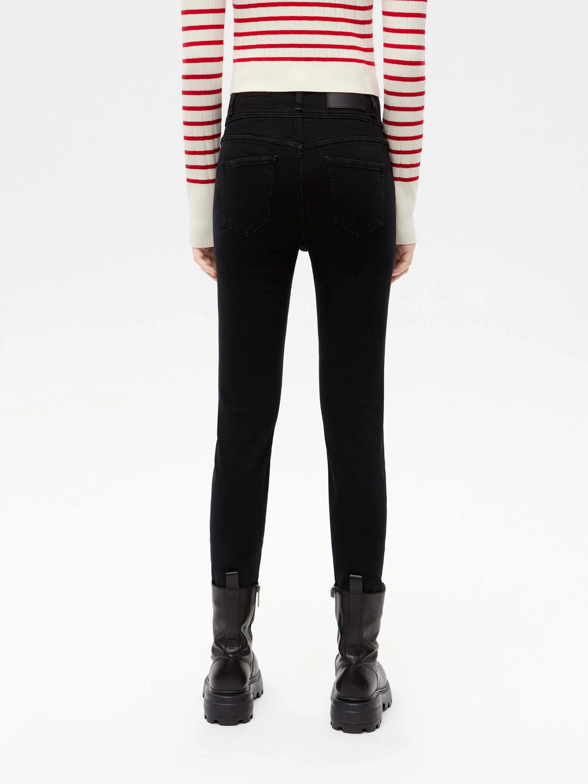 Wide Waistband Skinny Jeans