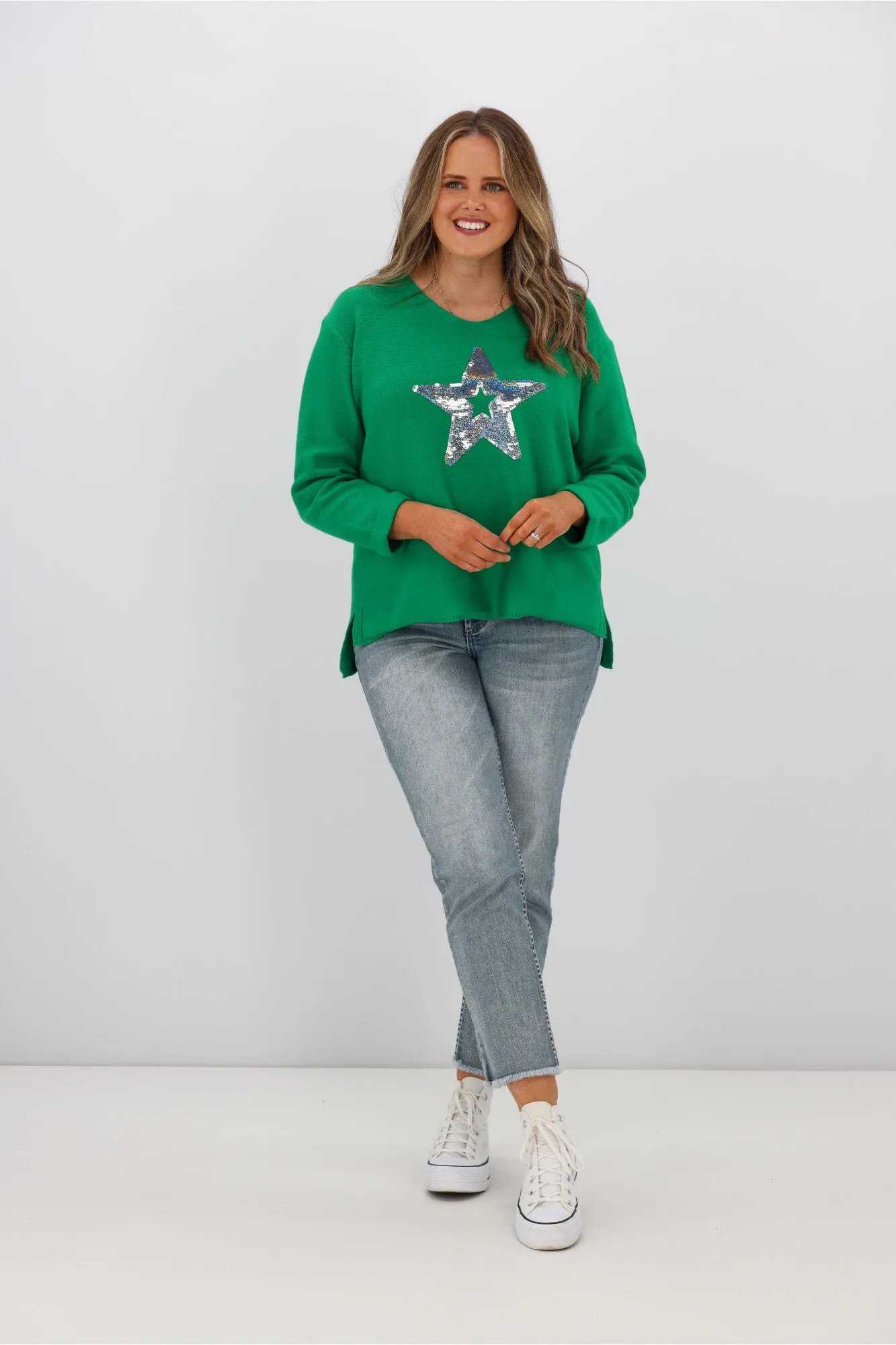 Willow & Tree Wren Knit Jumper Apple Green