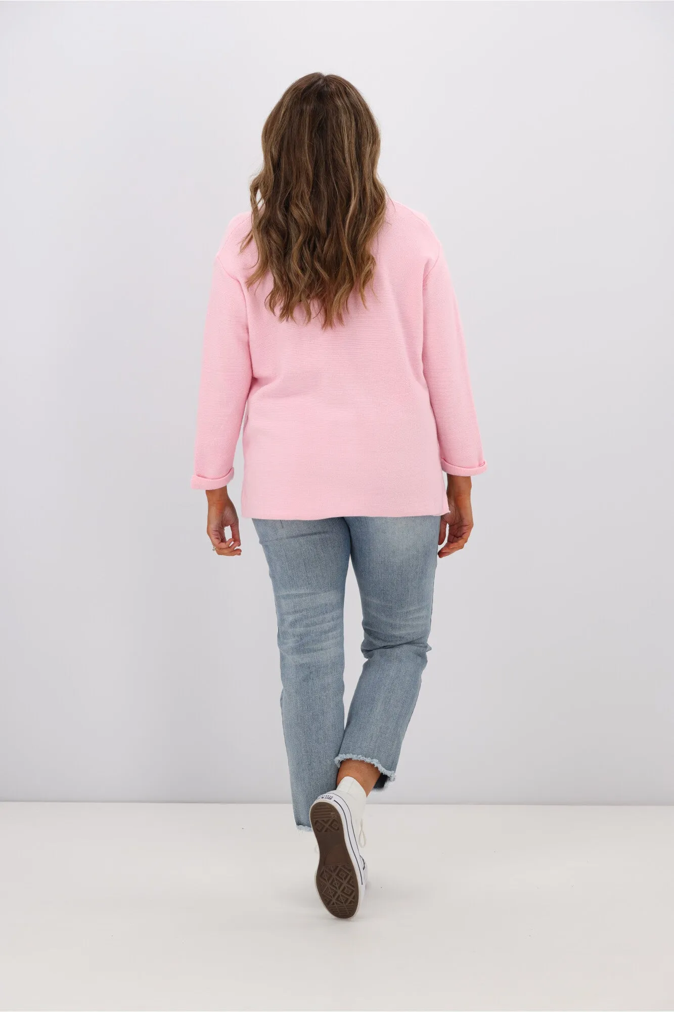 Willow & Tree Wren Star Sequin Knit Jumper Baby Pink