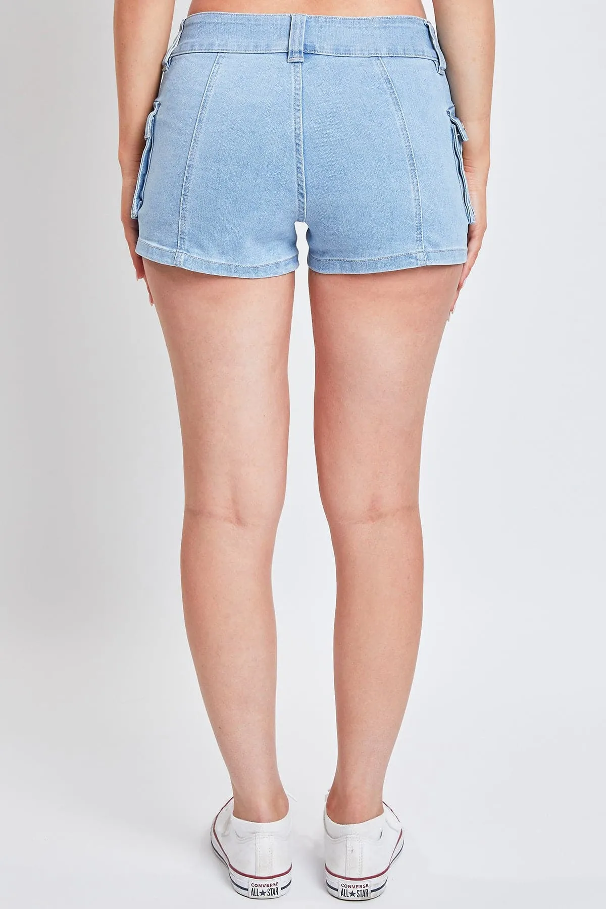 Women’s Low Rise Denim Cargo Shorts