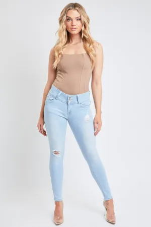 Women's WannaBettaButt 3-Button Skinny Jeans