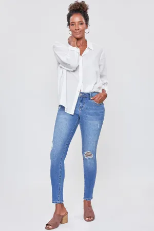 Women's WannaBettaButt  Mid Rise Regular Hem Skinny Sustainable Jean