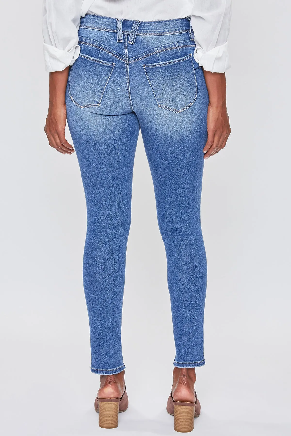 Women's WannaBettaButt  Mid Rise Regular Hem Skinny Sustainable Jean