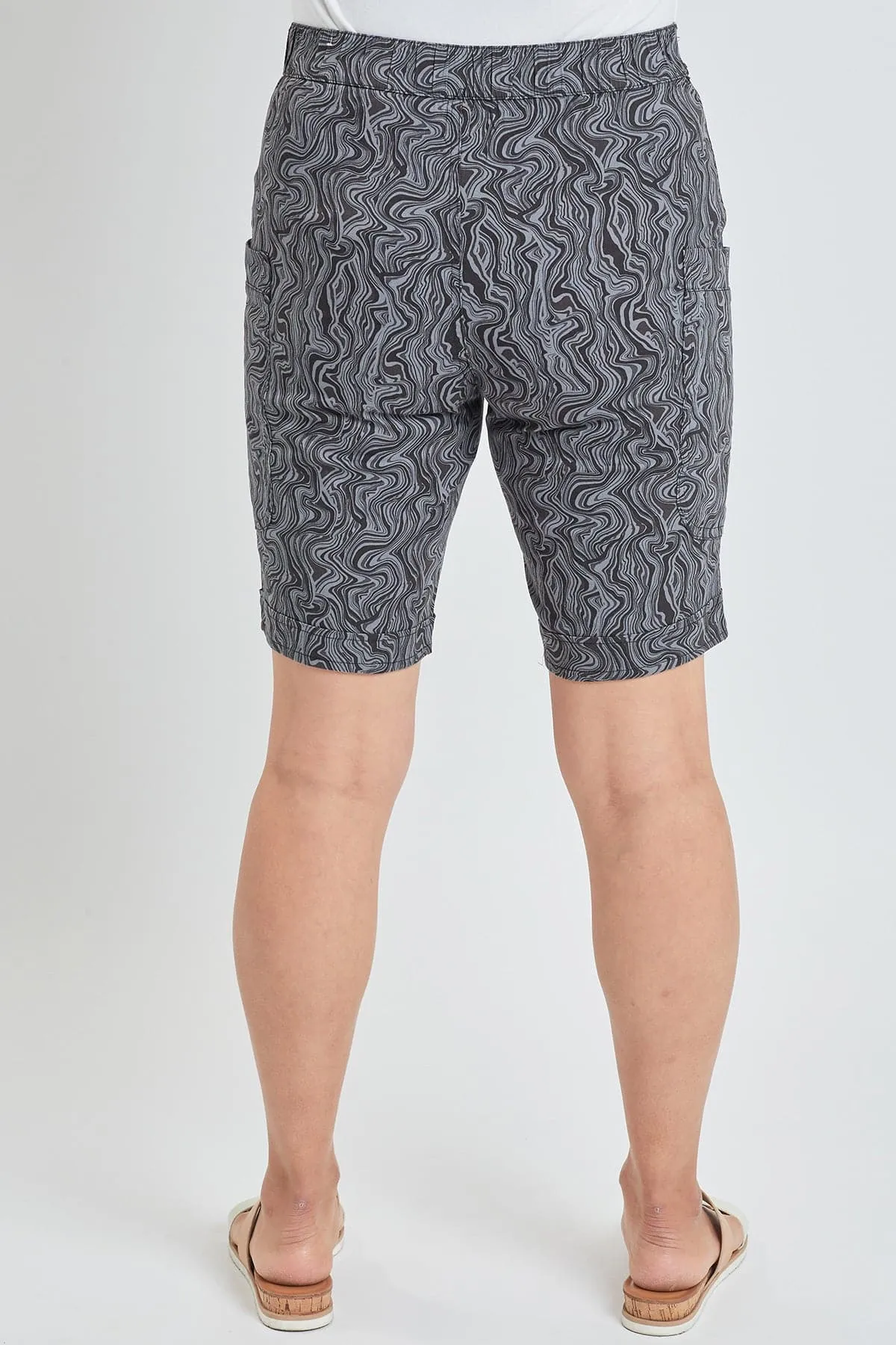 Women's Wide Leg Bermuda Shorts with Big Pockets