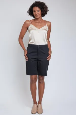Women's Wide Leg Bermuda Shorts with Big Pockets