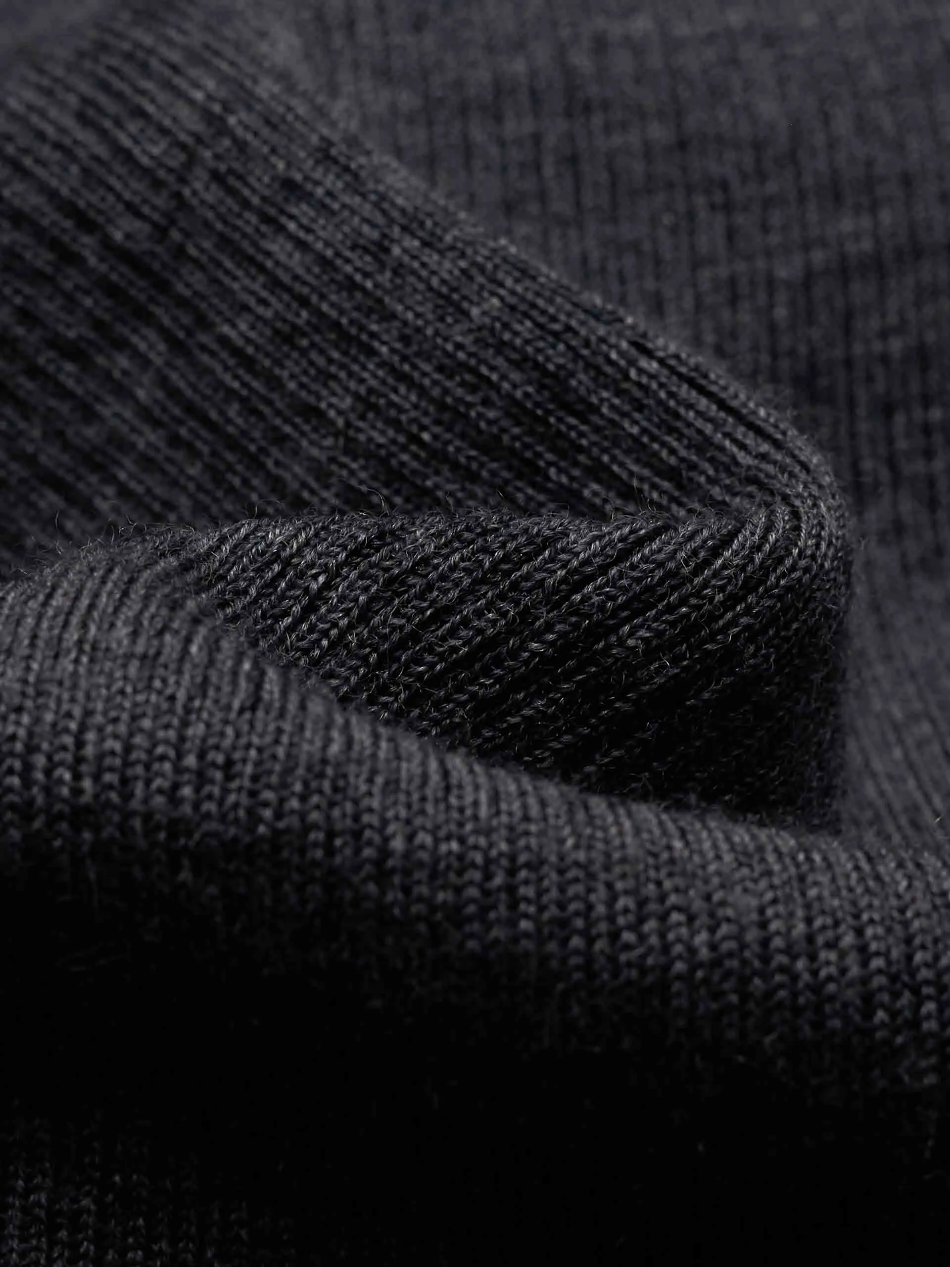 Wool Blend Fitted Knit Top