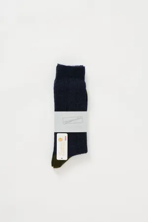 Wool Cashmere Links Combi Crew Indigo
