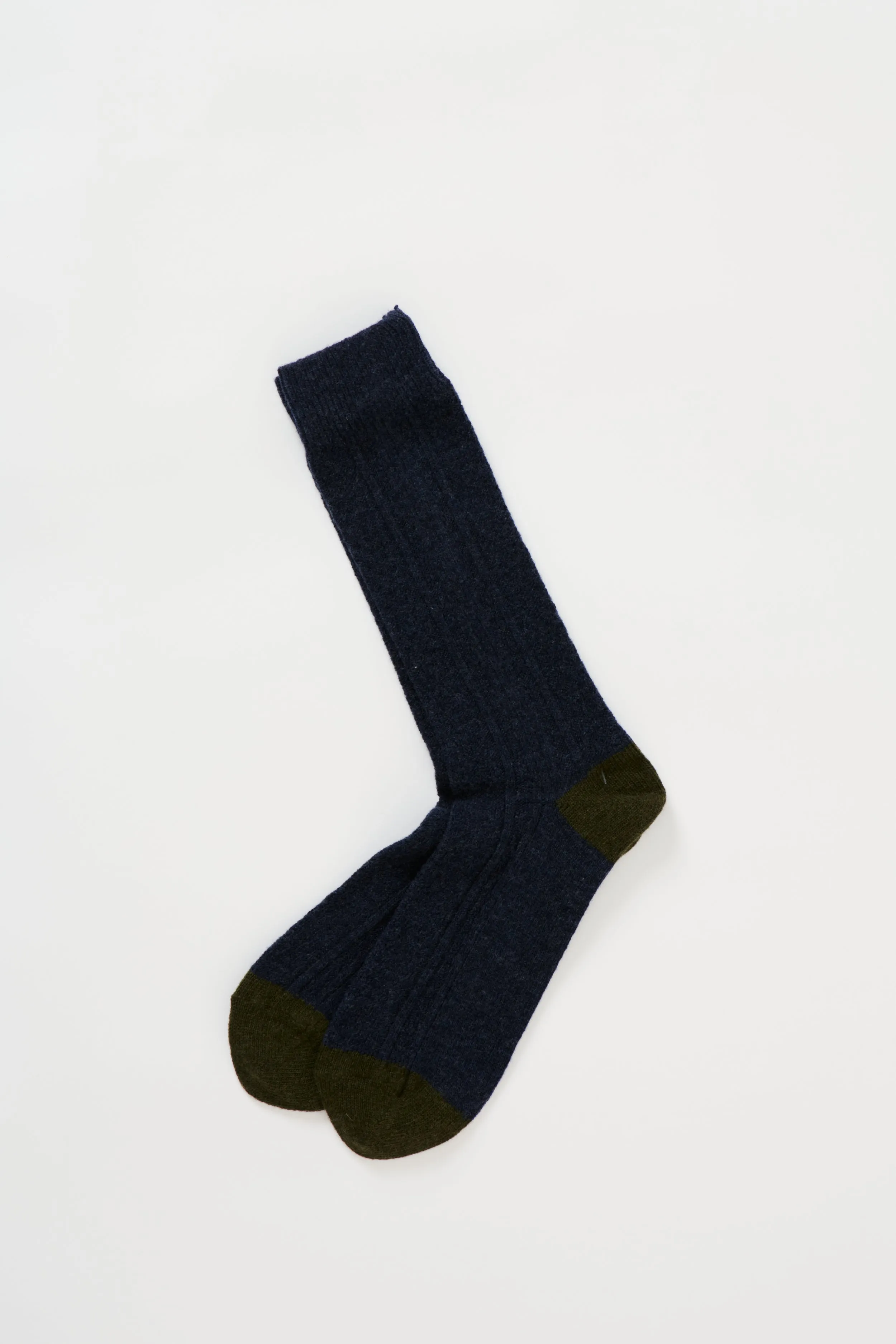 Wool Cashmere Links Combi Crew Indigo