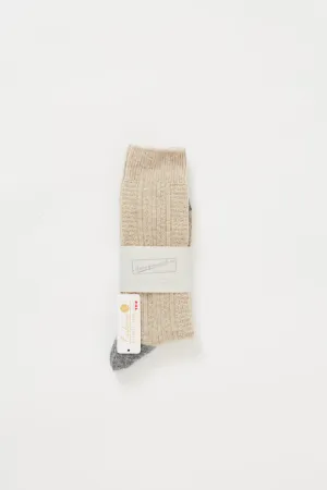 Wool Cashmere Links Combi Crew Oatmeal