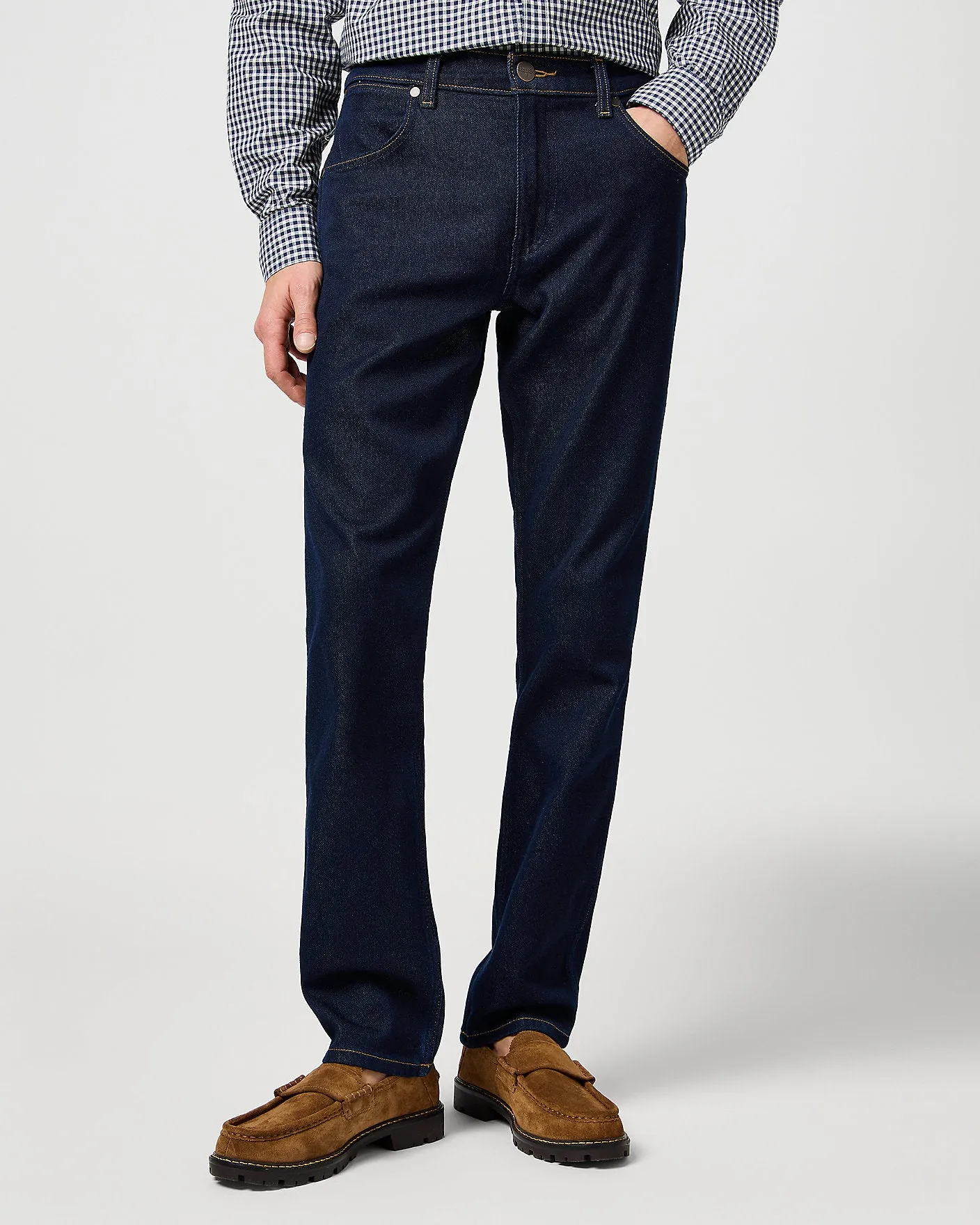 Wrangler Greensboro Epic Soft Lightweight Regular Fit Mens Jeans - Moonlight Rinse