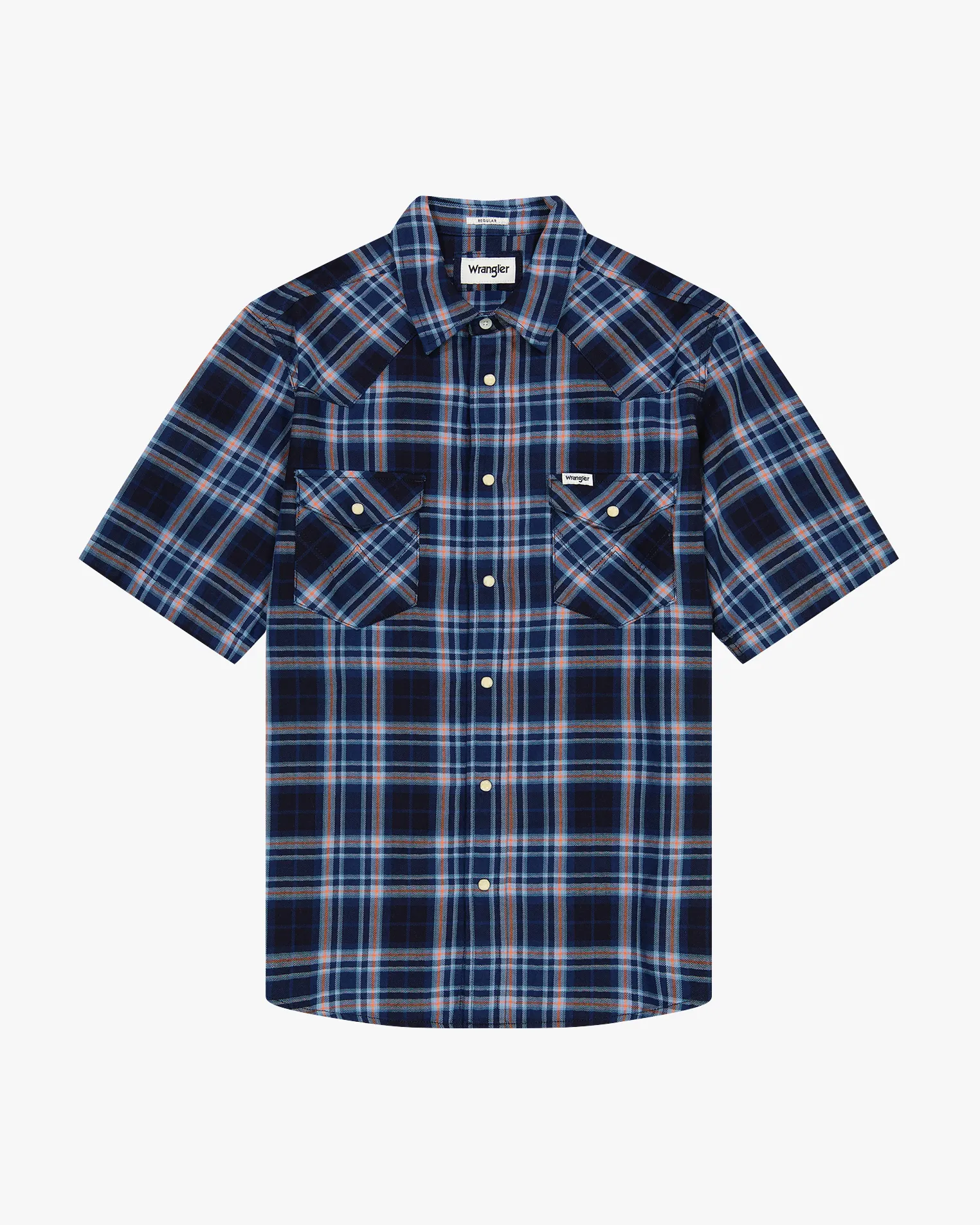 Wrangler S/S Western Shirt - Flamingo Indigo