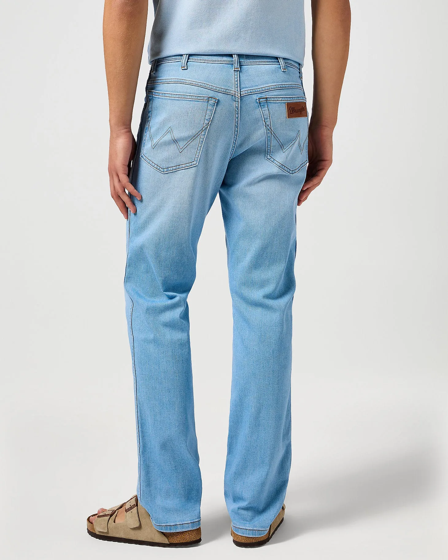 Wrangler Texas Stretch '365 Cool' Lightweight Authentic Straight Mens Jeans - Cool Light