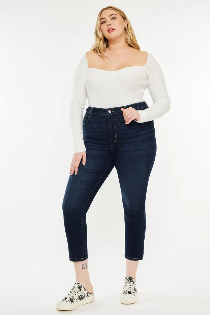 Ximena High Rise Cropped Skinny Jeans (Plus Size)