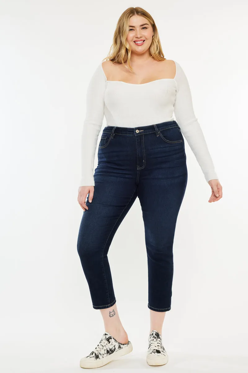 Ximena High Rise Cropped Skinny Jeans (Plus Size)