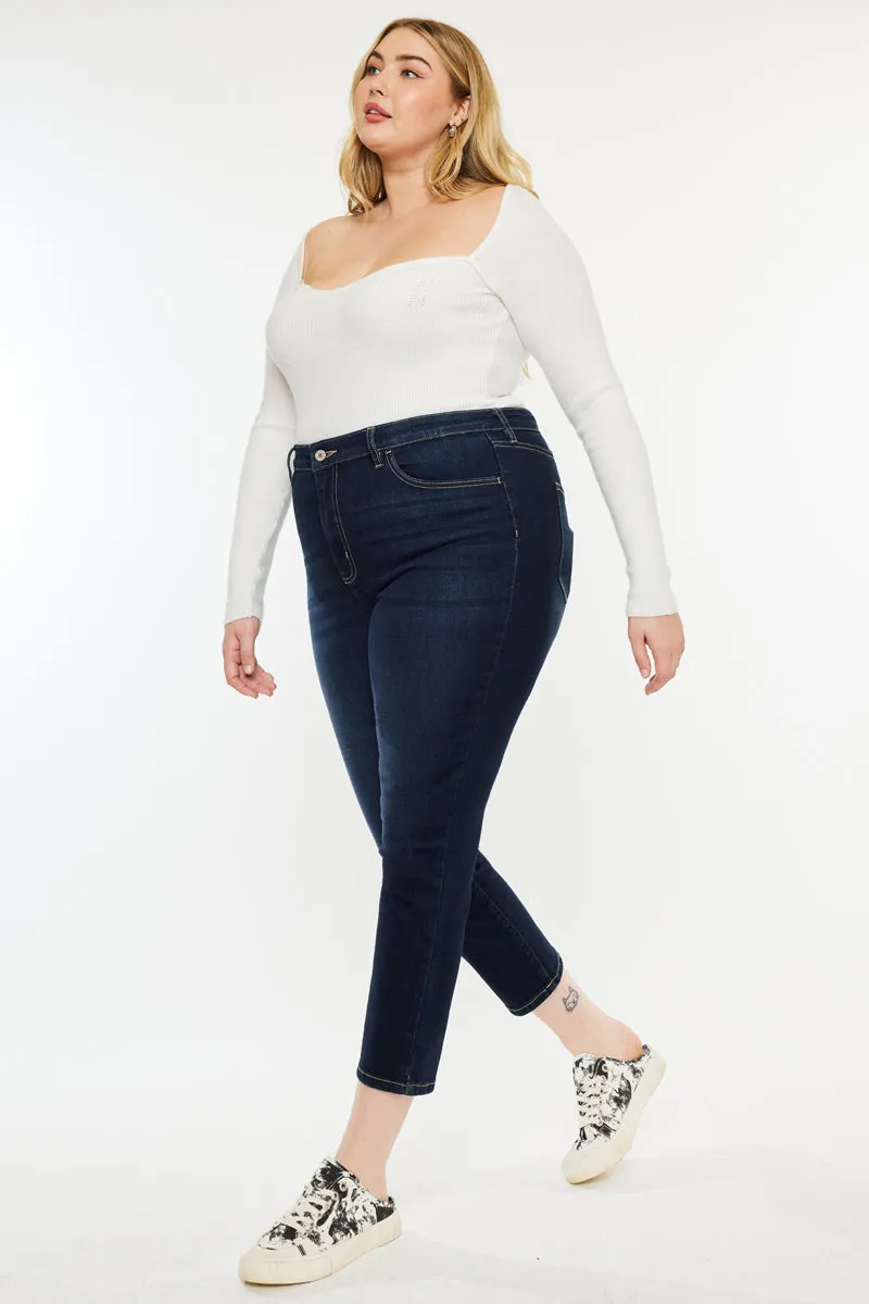 Ximena High Rise Cropped Skinny Jeans (Plus Size)