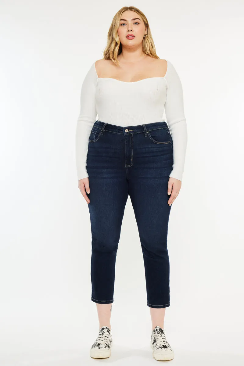 Ximena High Rise Cropped Skinny Jeans (Plus Size)