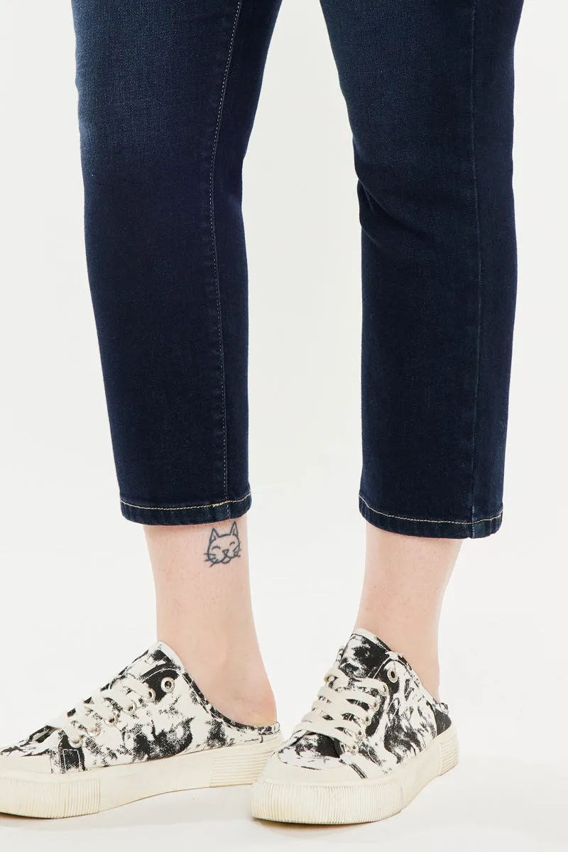 Ximena High Rise Cropped Skinny Jeans (Plus Size)