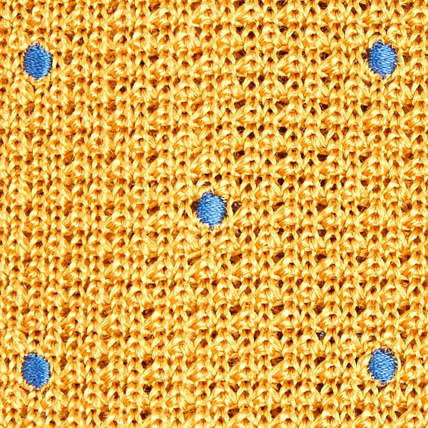 YELLOW SILK KNITTED TIE