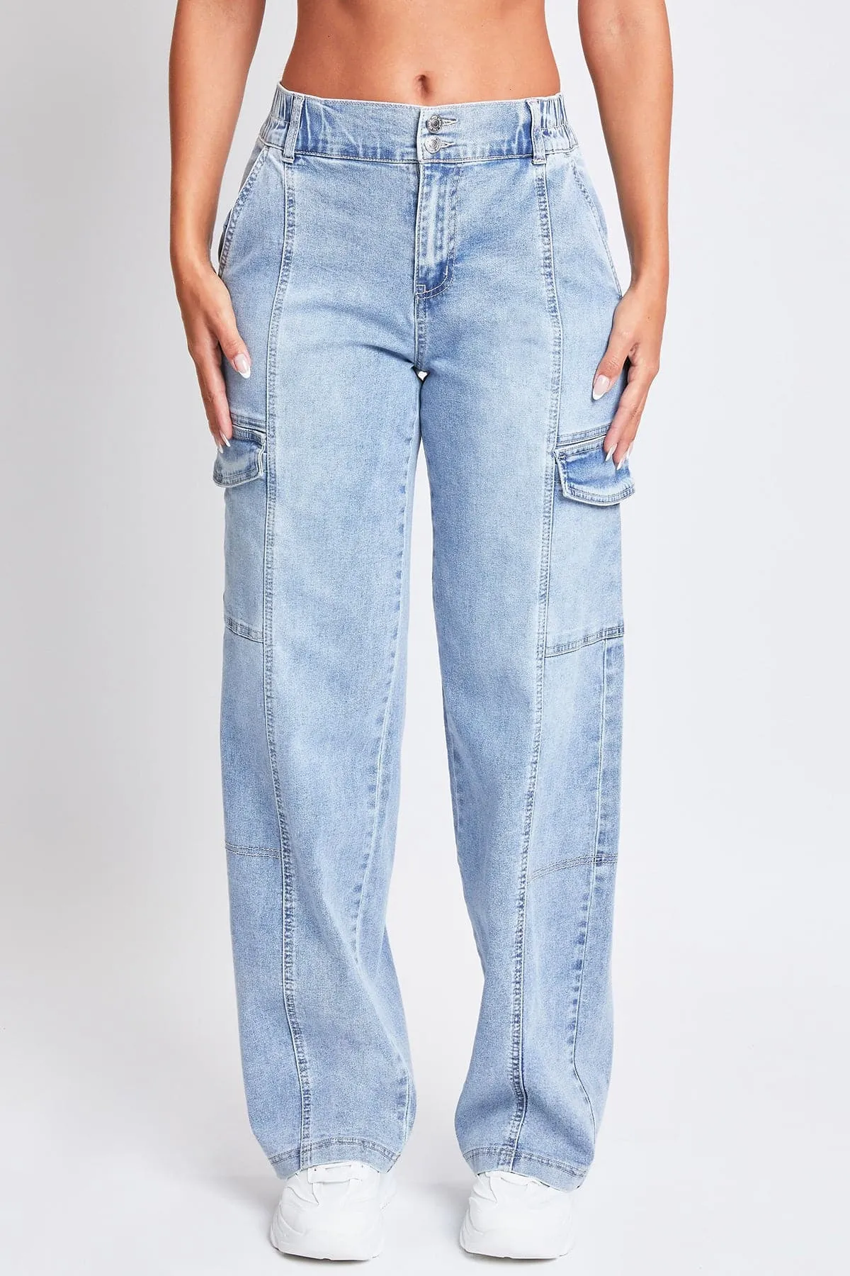 YMI Women's Straight Cargo Jeans
