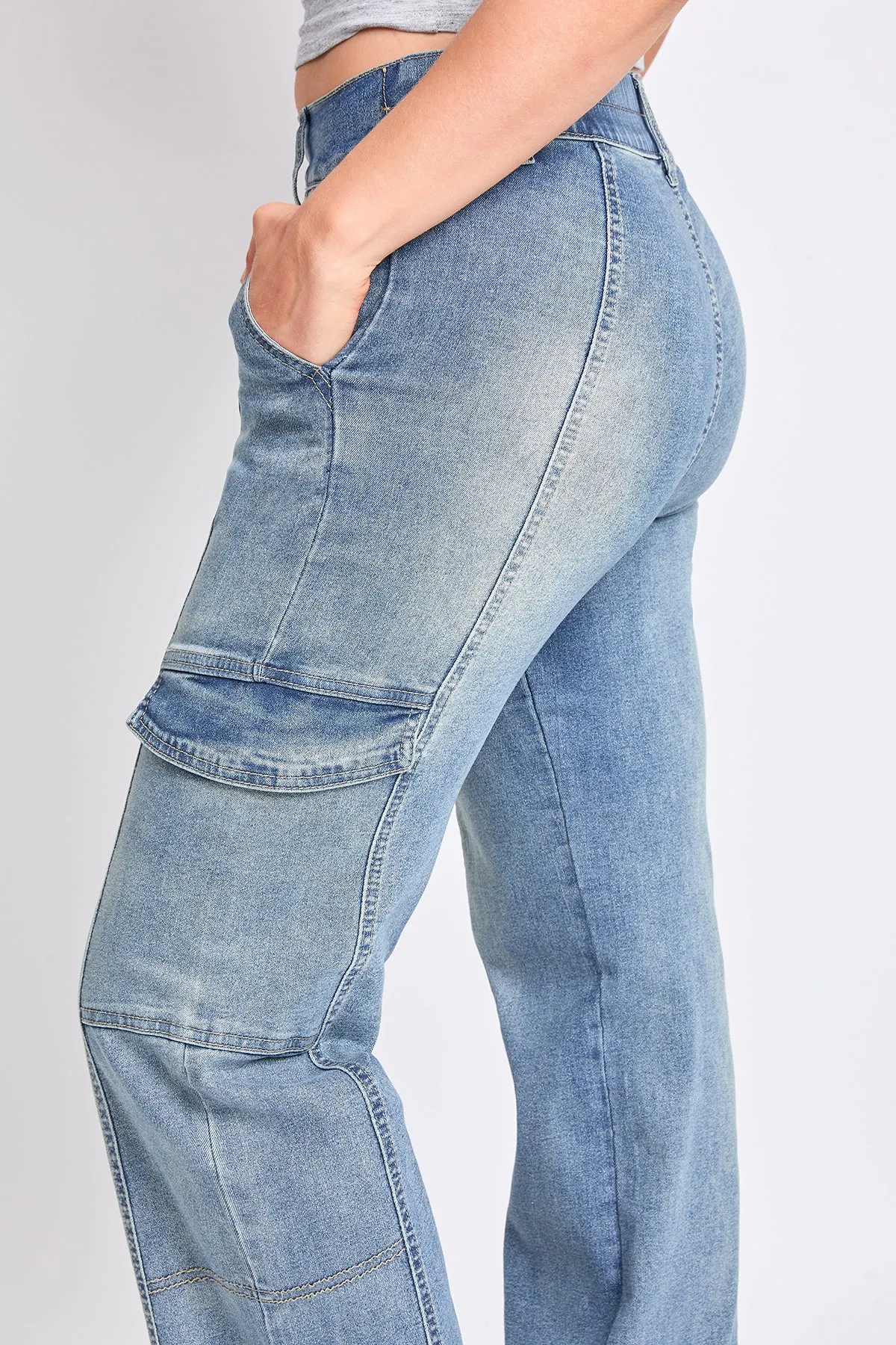 YMI Women's Straight Cargo Jeans