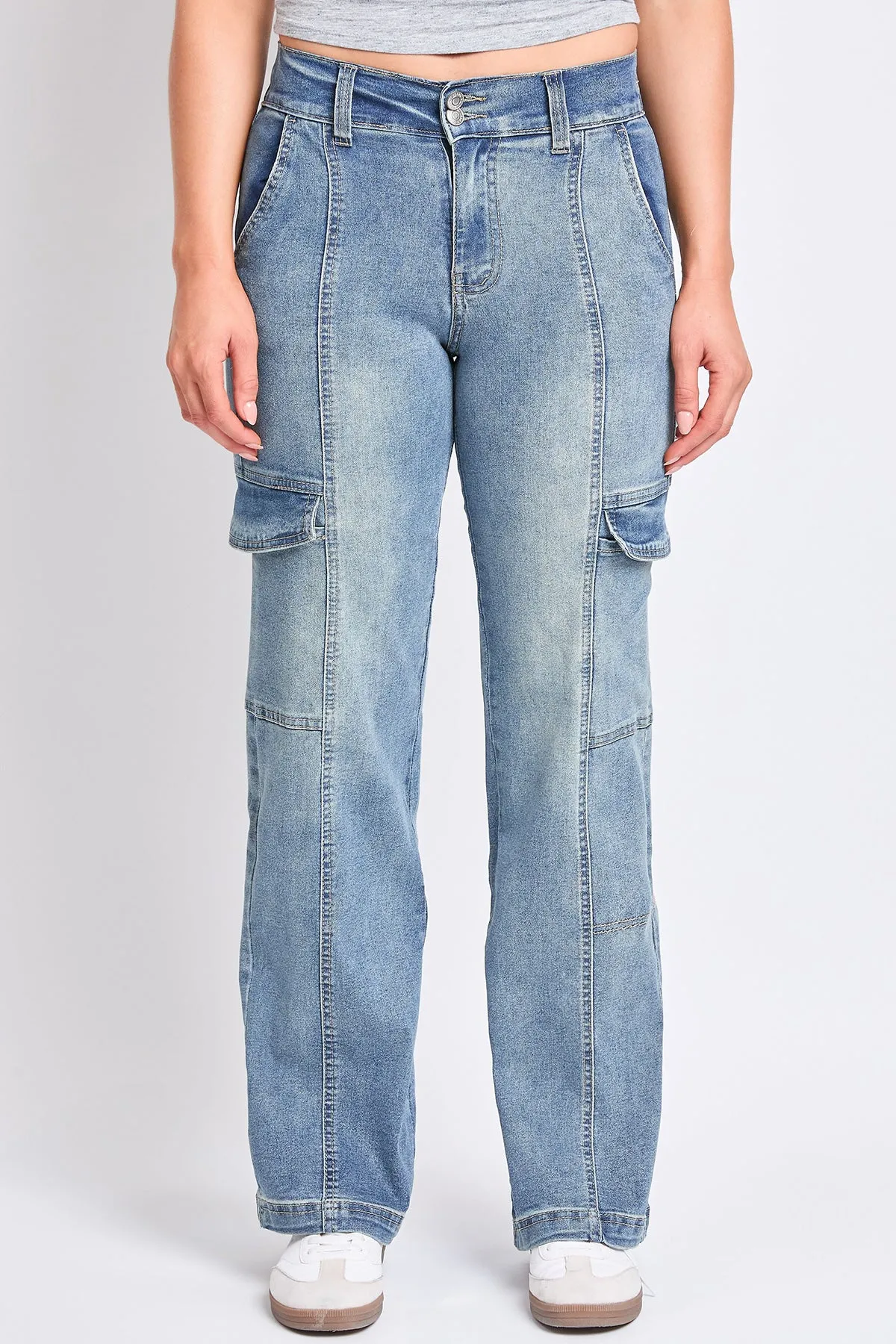 YMI Women's Straight Cargo Jeans