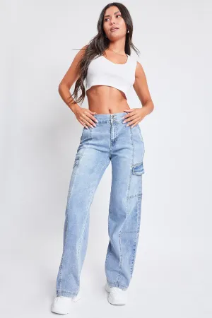 YMI Women's Straight Cargo Jeans