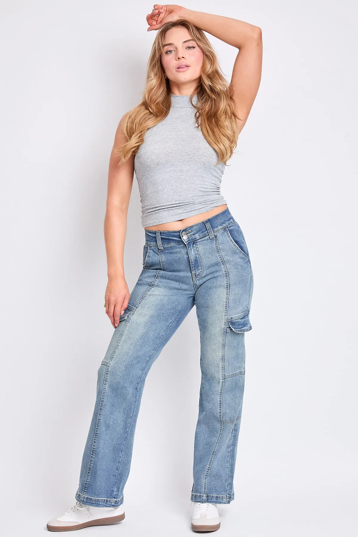 YMI Women's Straight Cargo Jeans