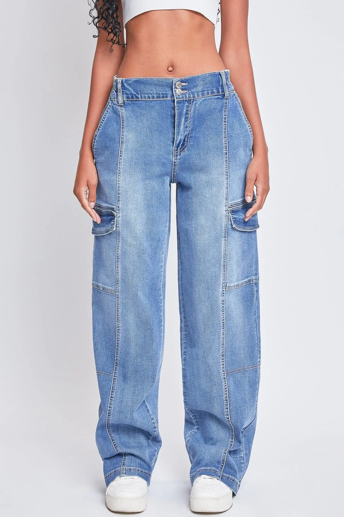 YMI Women's Straight Cargo Jeans