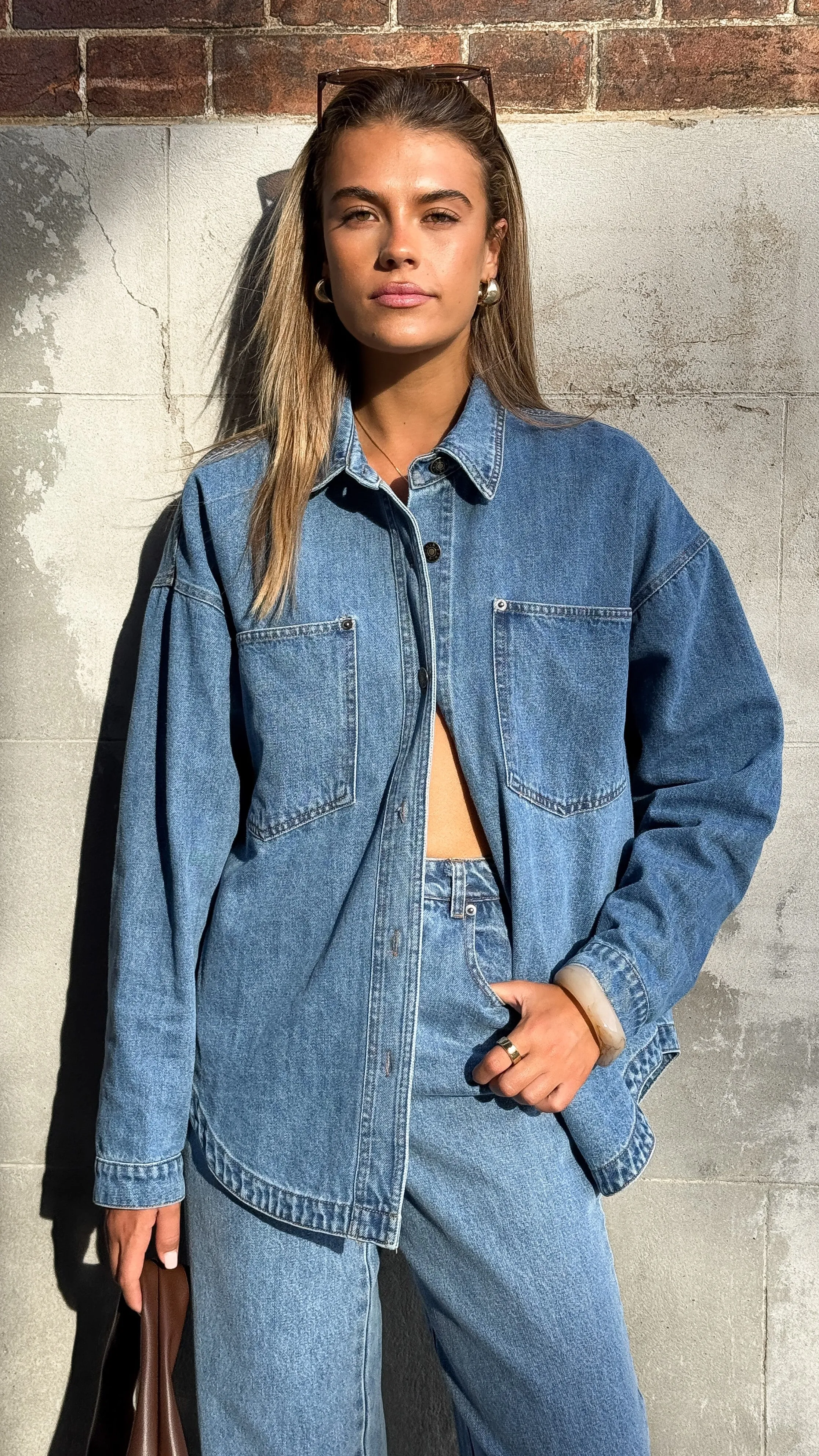 Zaeli Denim Shirt - Mid Blue
