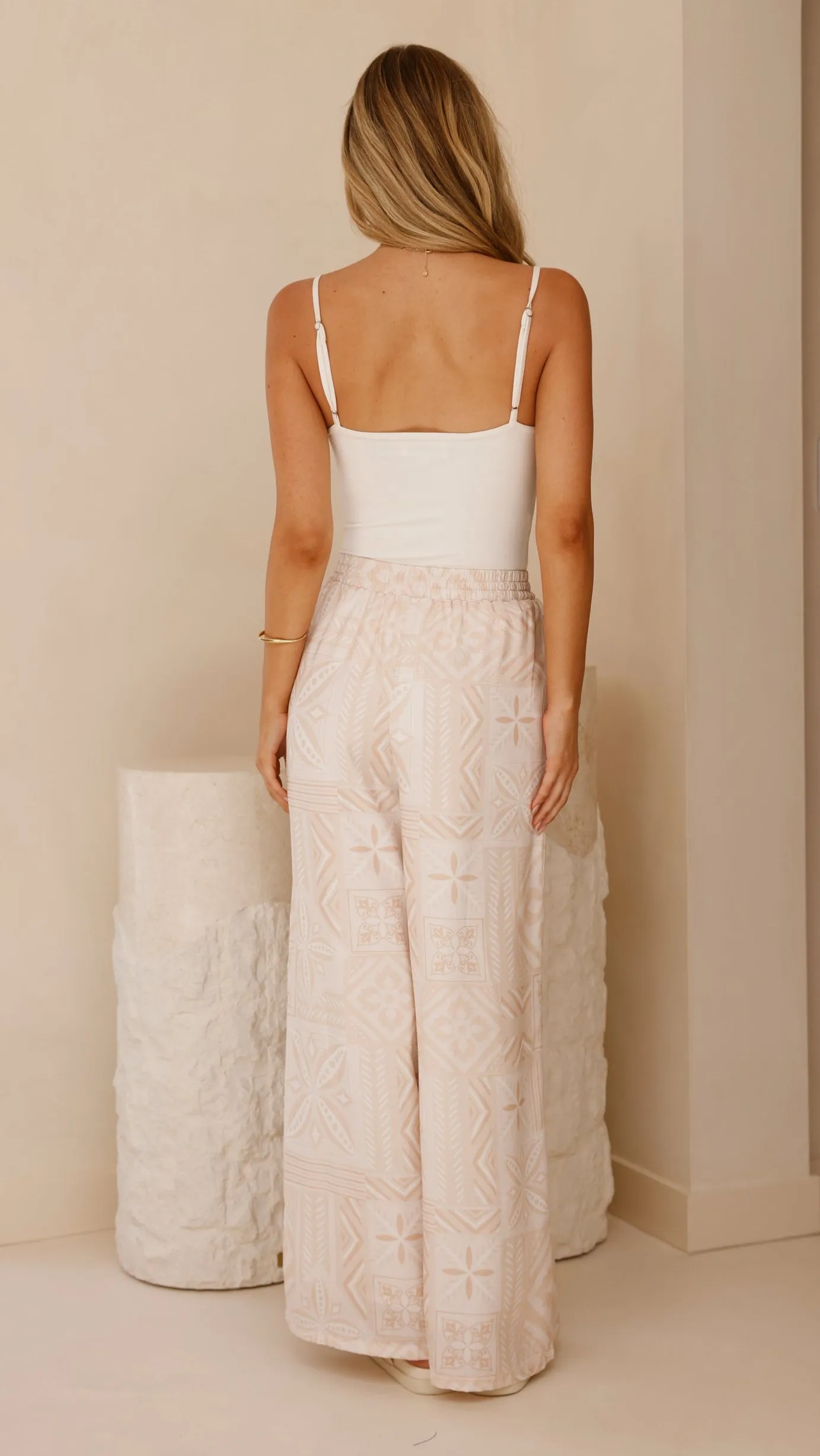Zahara Pants - Beige Summer